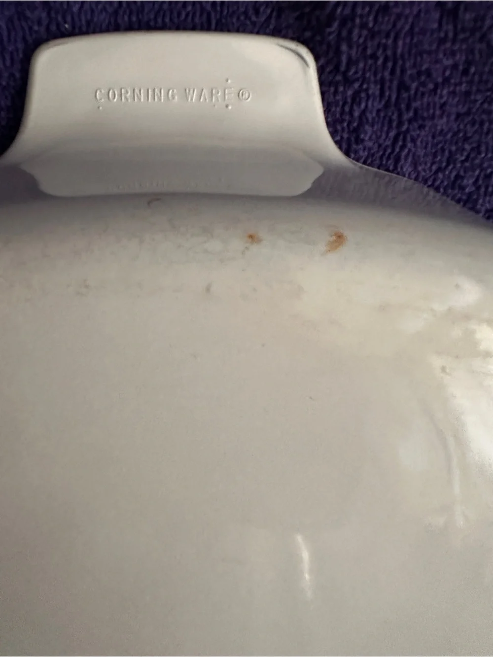 Corningware White Ceramic Casserole with Glass Lid